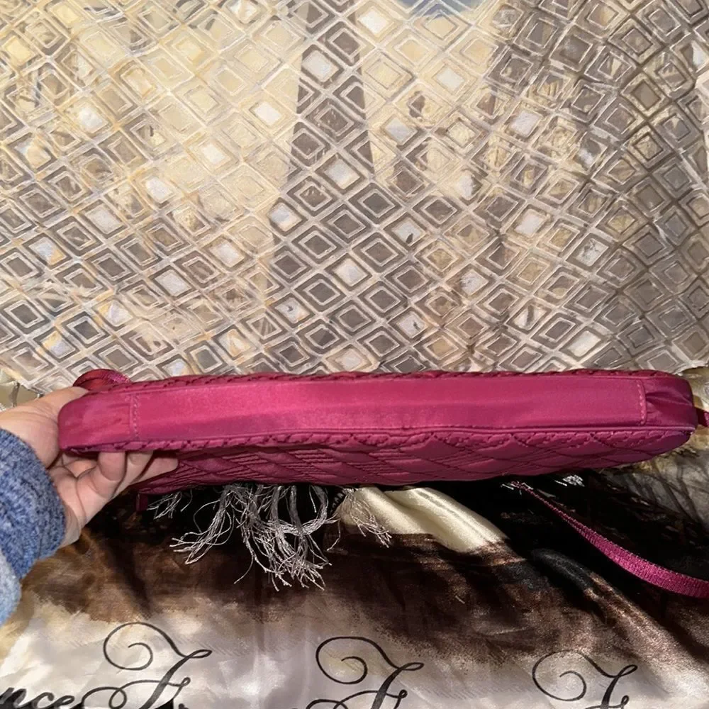 Cole Haan Fuchsia Quilted Padded Laptop Case Bag